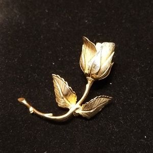 Vintage Giovanni Christmas Rose Brooch